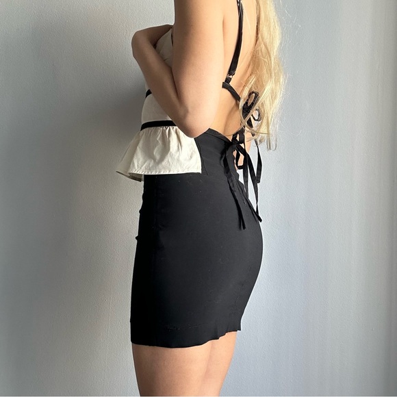 NWOT ZARA Basic High Rise Bodycon Mini Skirt in Black - Picture 2 of 10